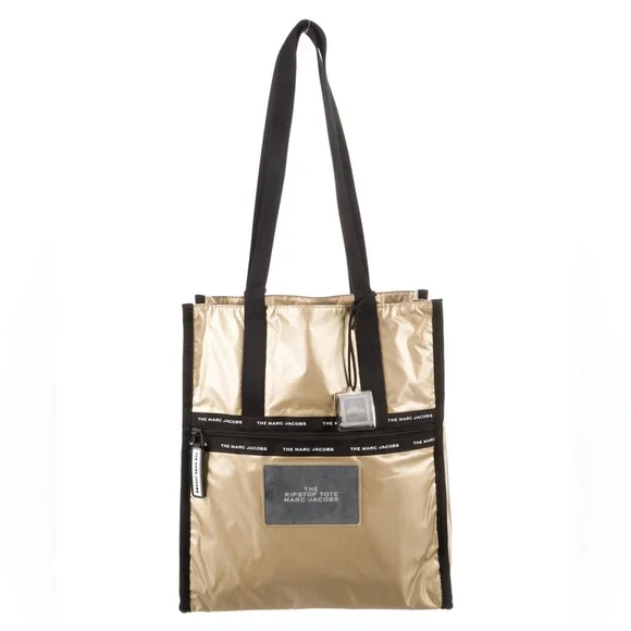 Marc Jacobs Ripstop Tote Bag – Gold/Black – Like New - Picture 1 of 7